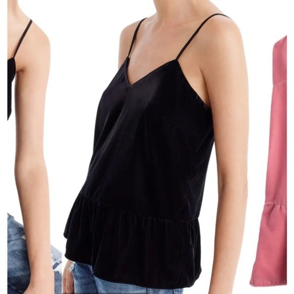 J.Crew Velvet Peplum Tank Top - Picture 12 of 12